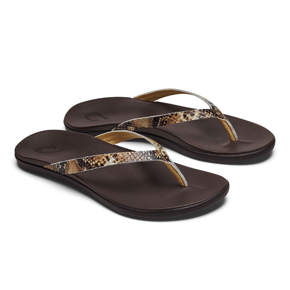 Olukai Women’s Tan Ho'opio Leather Sandal